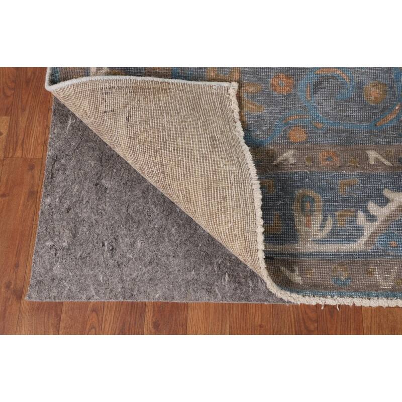 Distressed Over-Dyed Tabriz Persian Antique Rug Handmade Wool Carpet - 6'3"x 9'0"