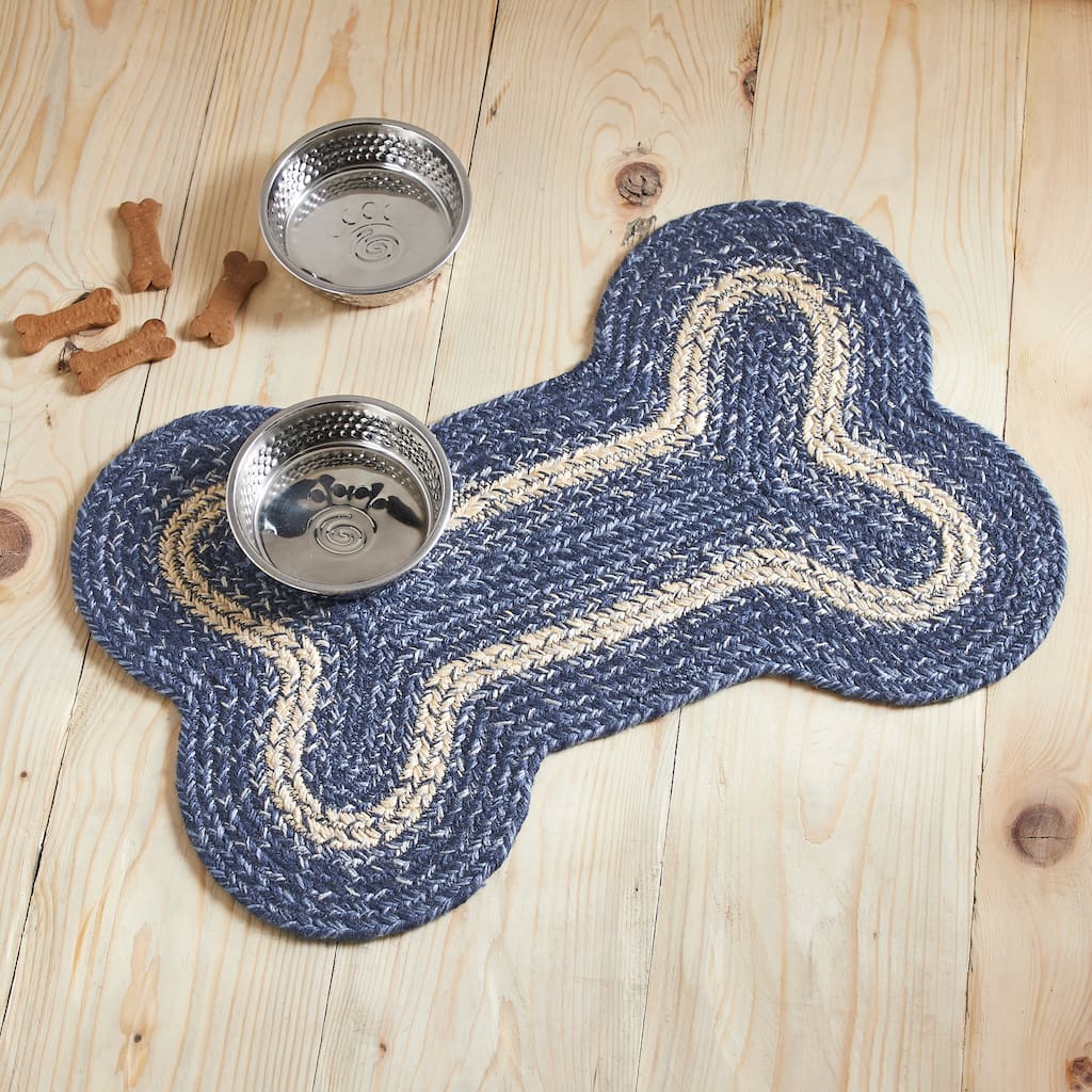 Great Falls Blue Indoor/Outdoor Medium Bone Rug 15x23 - 3'6"