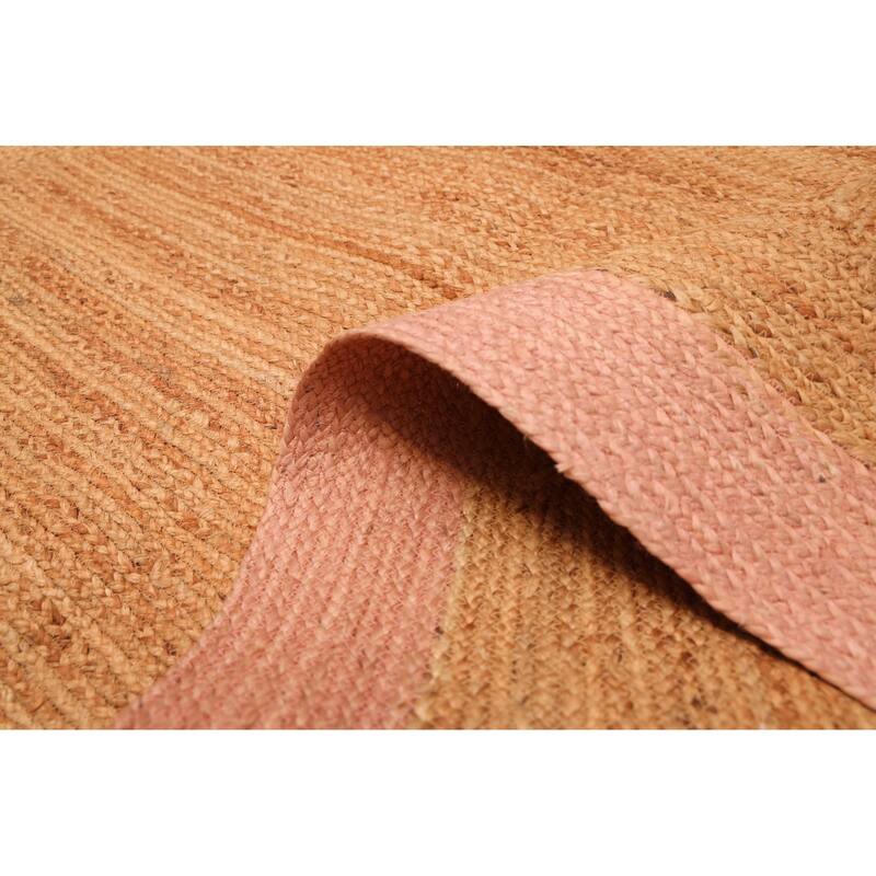 ECARPETGALLERY Braided Weave Palas Denizli Tan Jute Rug - 5'3 x 7'6