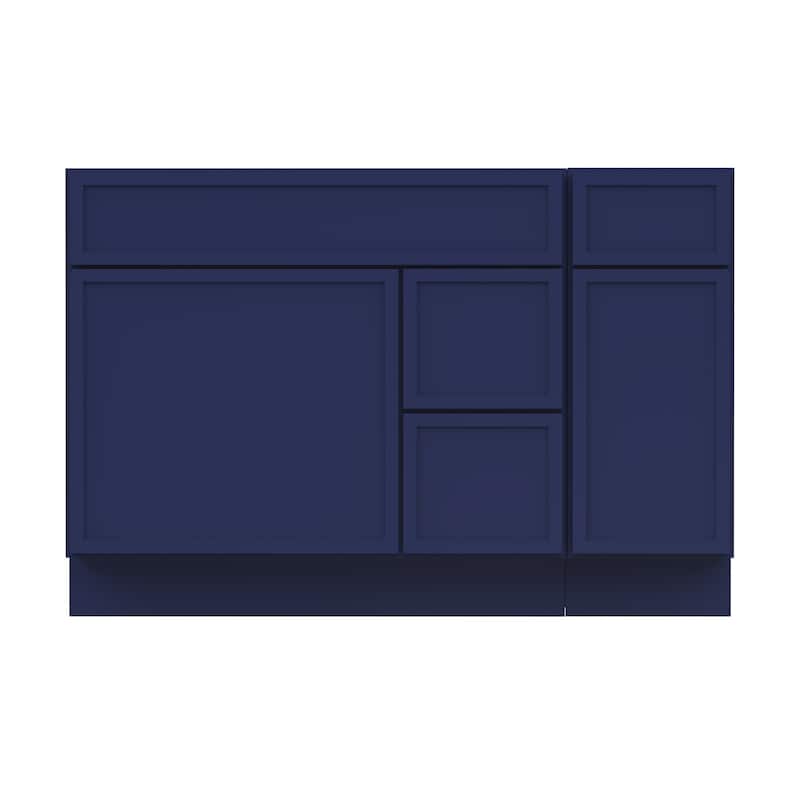 Vanity Art 48" Birch Freestanding Bathroom Vanity Cabinet without Top