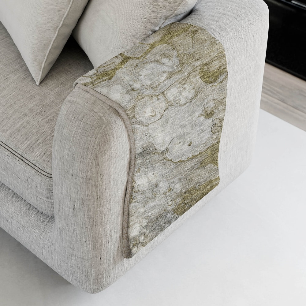 Premium Machine Washable Abstract Modern Sherpa Throw Blanket