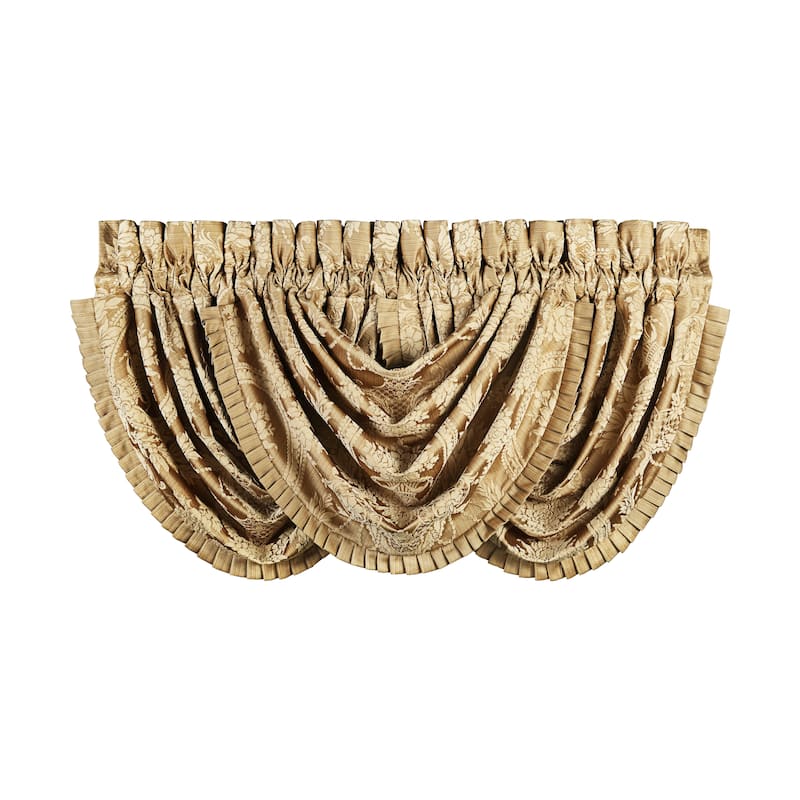 J. Queen New York Napoleon Window Waterfall Valance - Gold