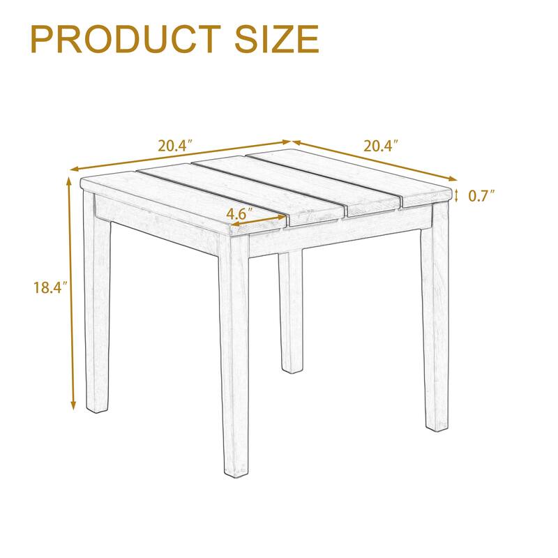 Outdoor Patio Teak Wood Side Table Coffee Table