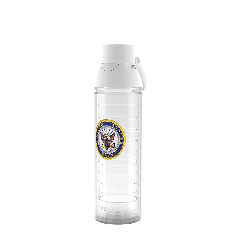 Tervis Navy Logo Made in USA Double Walled Insulated Travel Tumbler, Classic - 24oz Venture Lite Water Bottle - 24oz Venture Lite Water Bottle