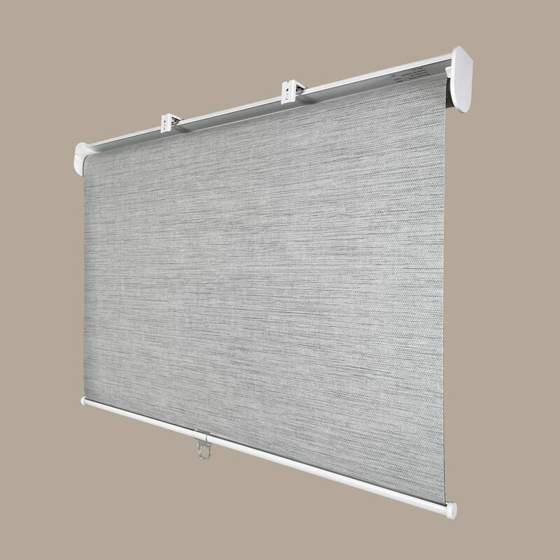 Arlo Blinds Gray Natural Weave Roller Shades