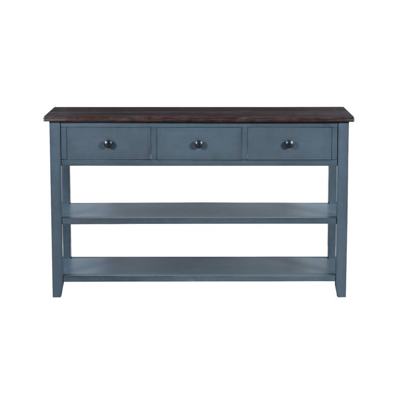 Console Table with Two Open Shelves