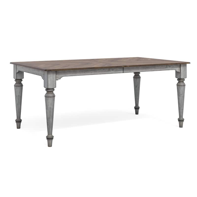 Plymouth Gray Wood Rectangular Dining Table with Removable Leaf Inserts by Flexsteel - 72" x 30" x 42"