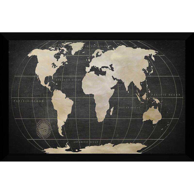 "Vintage World Map (Horizontal)" by Nan Print on Acrylic