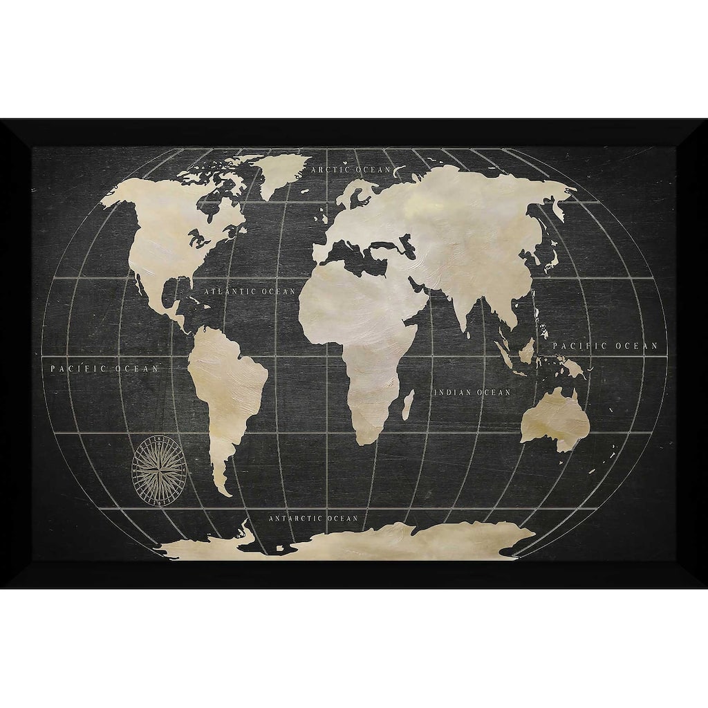 "Vintage World Map (Horizontal)" by Nan Print on Acrylic