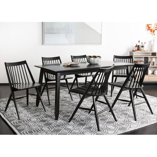 Shop Safavieh Dining 19 Inch Wren Black Spindle Dining Chair Set