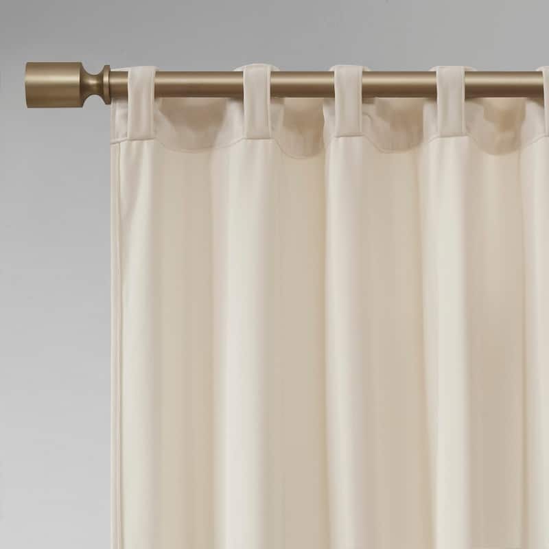 Room Darkening Metallic Printed Poly Velvet Rod Pocket/Back Tab Window Panel Pair