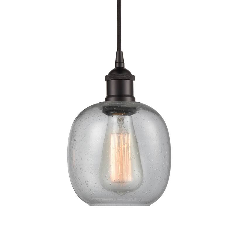 Innovations Lighting 616-1P-10-6 Belfast Pendant Belfast 6" Wide Mini - Oil Rubbed Bronze / Seedy