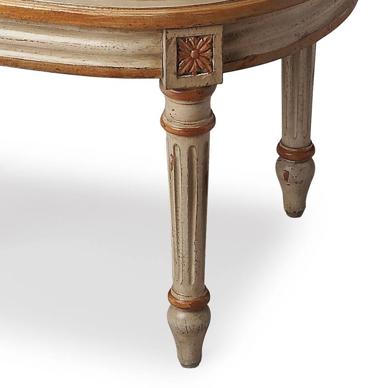 Hathaway 22.5 in. W Oval Upholstered and Wood Traditional Vanity Seat