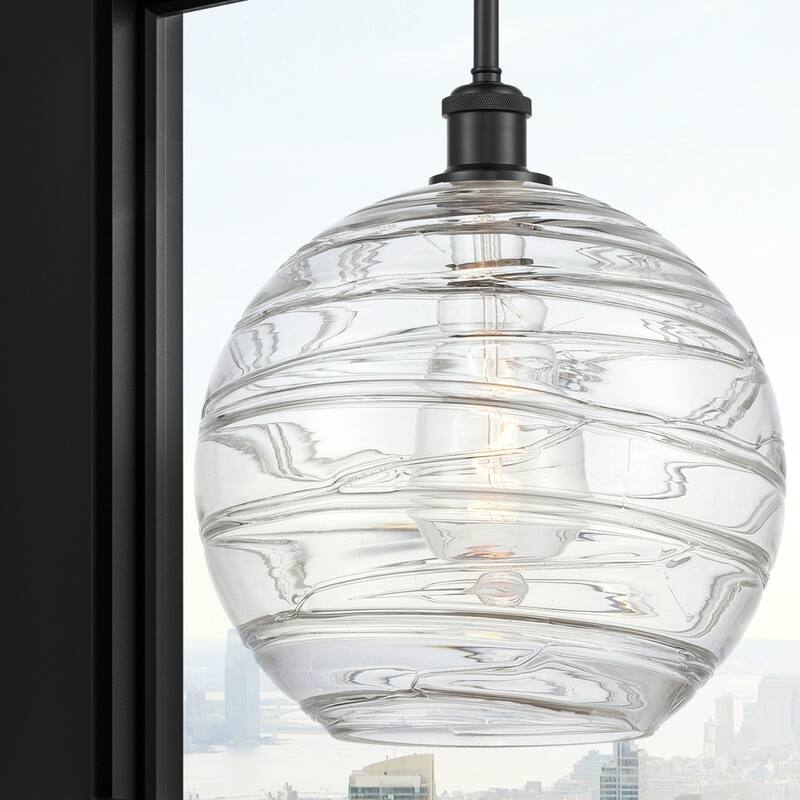 Innovations Lighting Athens Deco Swirl - 1 Light 12" Stem Hung Mini Pendant