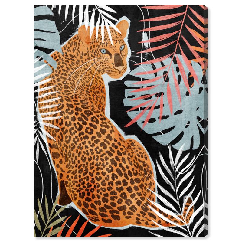 Wynwood Studio Canvas Animals Hot Cheetah Lime Orange and Tangerine Modern & Contemporary Wall Art Canvas Print