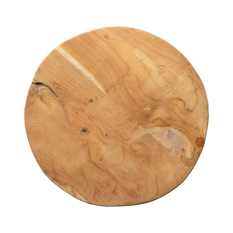 Wood Stool with Textured Surface