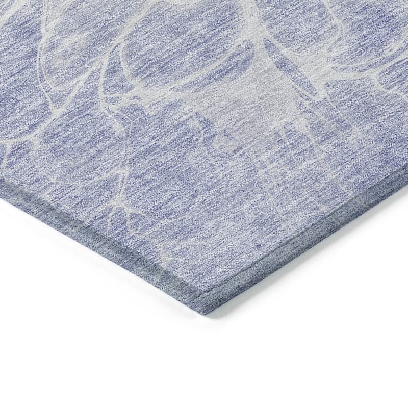Machine Washable Indoor/ Outdoor Chantille Modern Vintage Floral Rug