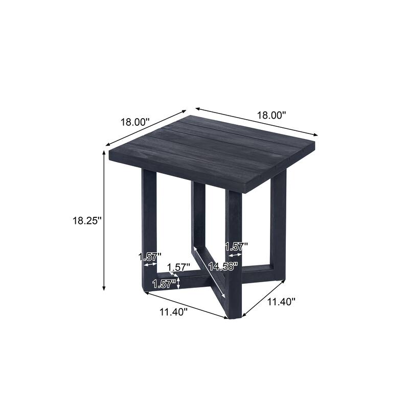 Christopher Knight Home - Modern Outdoor Wooden Adjustable Chaise Lounge with Side Table