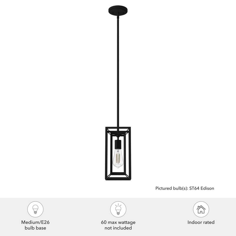 Hunter Doherty 1-Light Mini Pendant - Kitchen Island, Dining Room, Bedroom - Industrial, Contemporary, Transitional