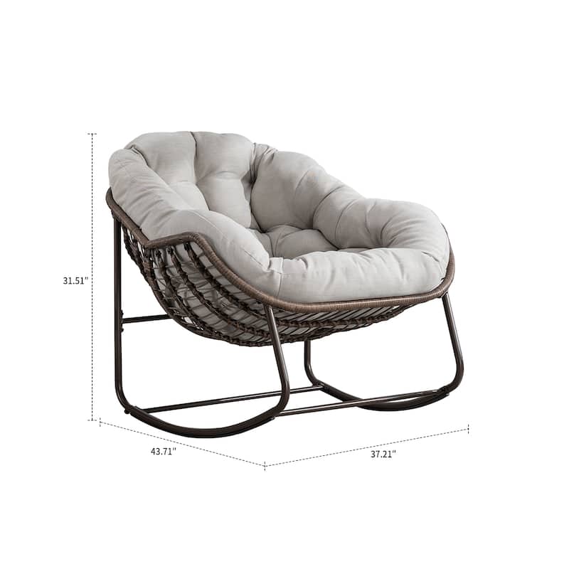 Modern Classic Egg Rocking Chair, Indoor/Outdoor Use