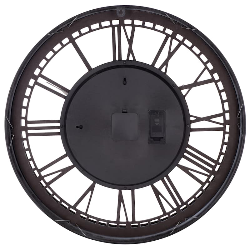 SEI Furniture Willmar Roman Gear Clock - 24"W x 4"D x 24"H
