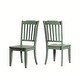 preview thumbnail 4 of 18, Eleanor Black Farmhouse Trestle Base Slat Back 6-piece Dining Set by iNSPIRE Q Classic Antique Black Table - Antique Sage Green Chairs and Bench