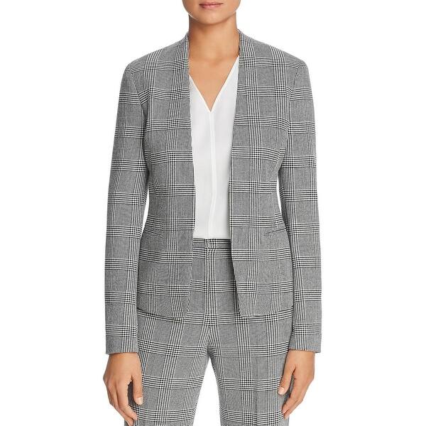 Boss Hugo Boss Womens Jalesta Open Front Blazer Glen Plaid Suit Separate Overstock