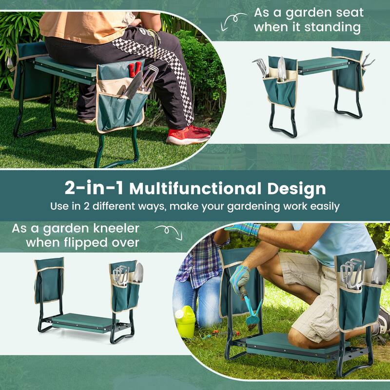 Garden Kneeler and Seat, Foldable Garden Stool Heavy Duty Gardening - See Details