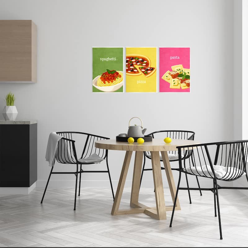 Stupell Italian Cuisine Meals Wall Plaque Art Design By Kim Allen (Set of 3)