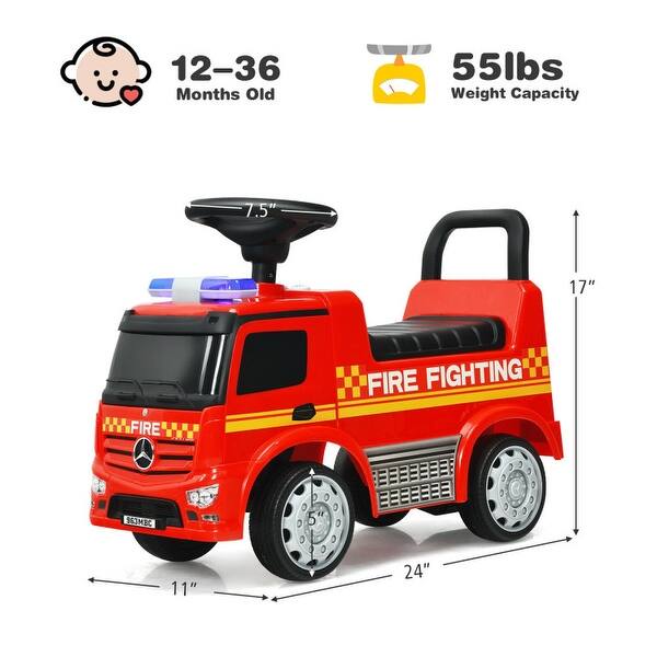 Licensed Mercedes Benz Sliding Ride On Push Car for 1-3 Years Toddlers - 24.5'' x 11.5'' x 17'' (L x W x H)