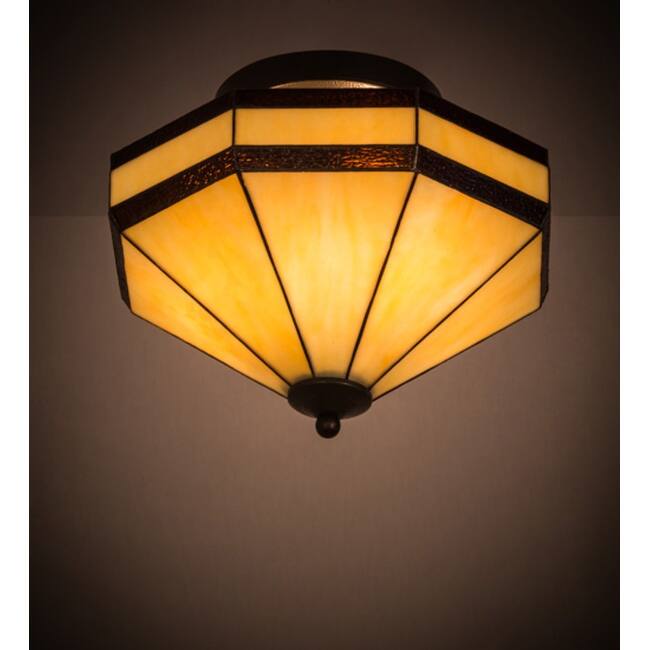 Meyda Tiffany 182677 Topridge 3 Light 14" Wide Semi-Flush Ceiling