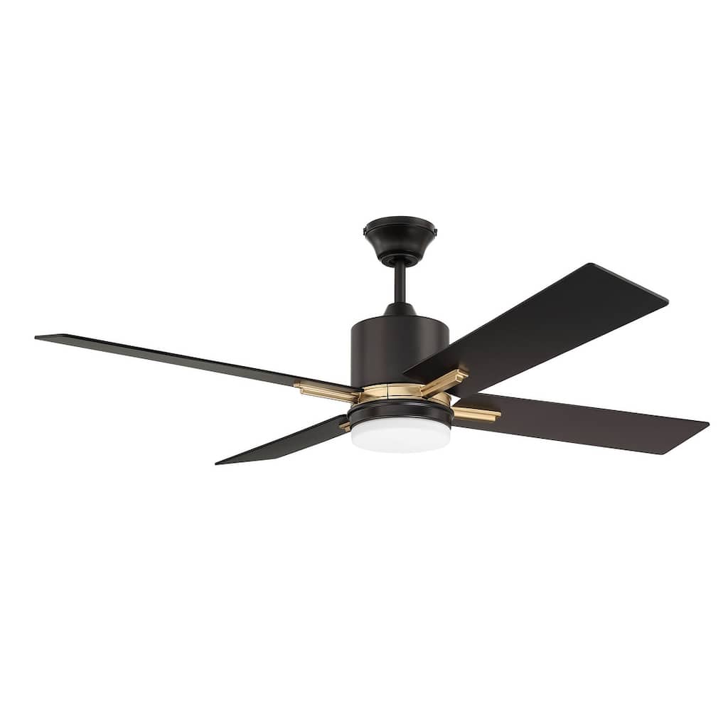 Craftmade 52" Teana Ceiling Fan - Flat Black/Satin Brass
