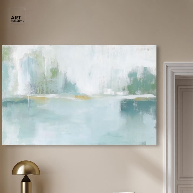 Mirrored Aqua Dream I Canvas by Art Remedy, Gallery Wrapped