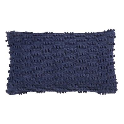 Nubby Design Down Filled Throw Pillow