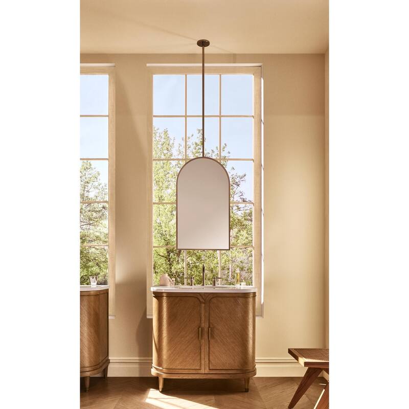 Robern YM2033ANPFNZH Sculpt 20" W x 33" H Modern Oval Metal Framed