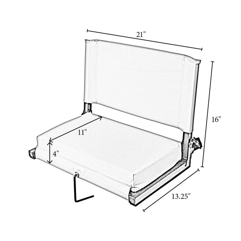 Outdoor Leisure Products 21" folding stadium chair in blue