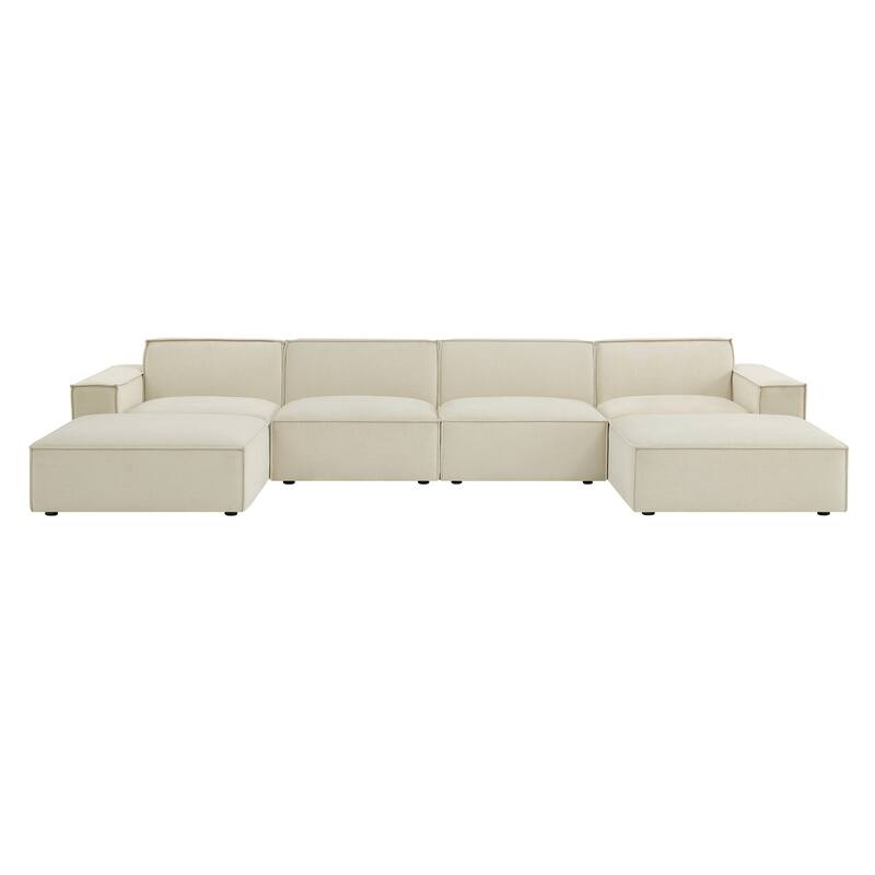 Restore 6-Piece Performance Fabric Upholstered Modular Sectional Sofa