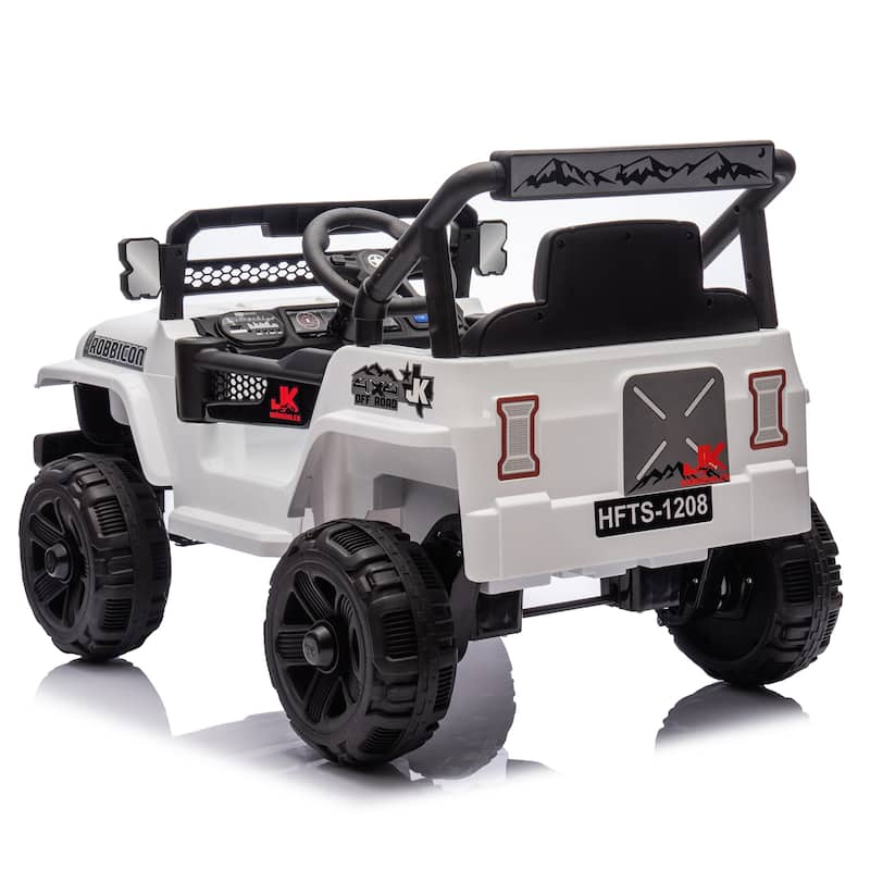 12V Kids Ride On Electric Truck Car W/Parents Control,2WD,4-wheel suspension,Adjustable volume,Microphone jack,Power display,LED