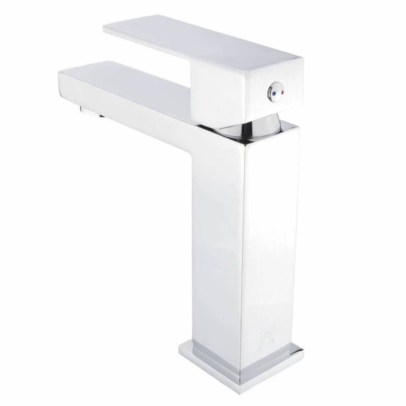 Fine Fixtures Modern Single Hole Bathroom Sink Faucet with Pop-up Drain and Strainer Basket