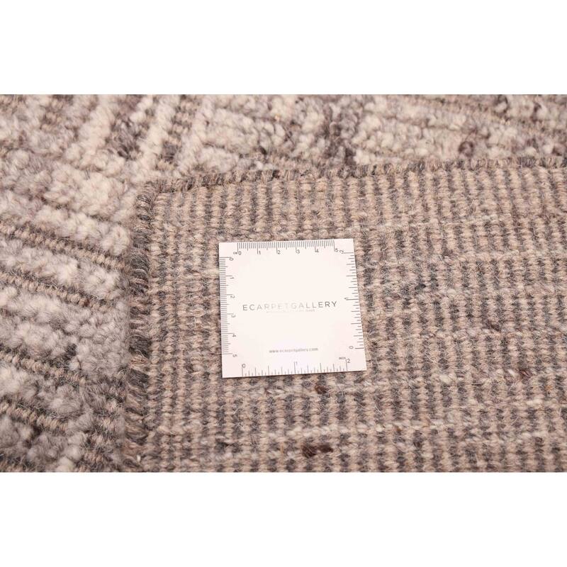 ECARPETGALLERY Hand-knotted Tangier Taupe Wool Rug - 5'5 x 7'9