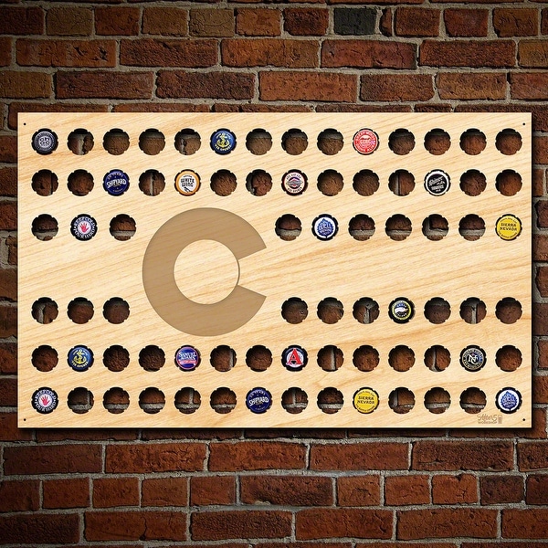 Colorado Flag Beer Cap Map