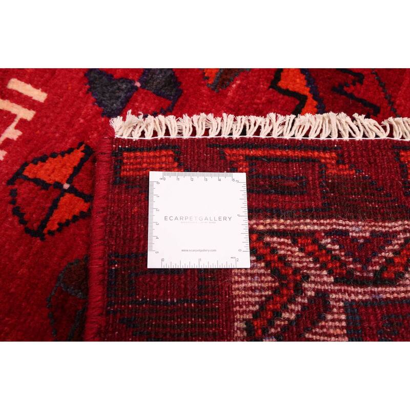 ECARPETGALLERY Hand-knotted Melis Vintage Red Wool Rug - 4'6 x 6'6