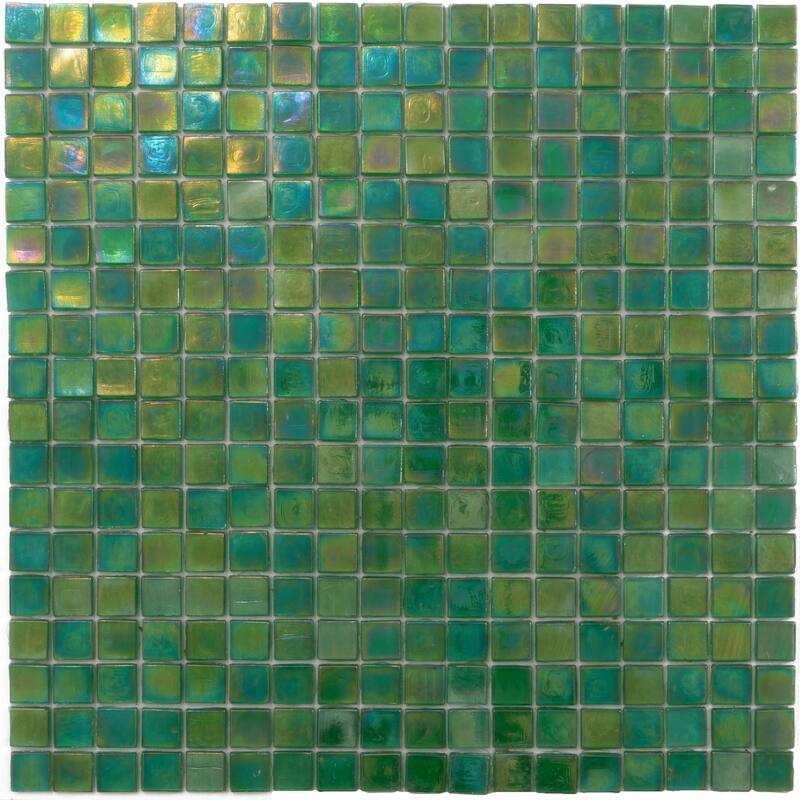 Apollo tile 12" x 12" Skosh Glossy Emerald Green Glass Tile (18.69 sq ft/case) - 20 Pack