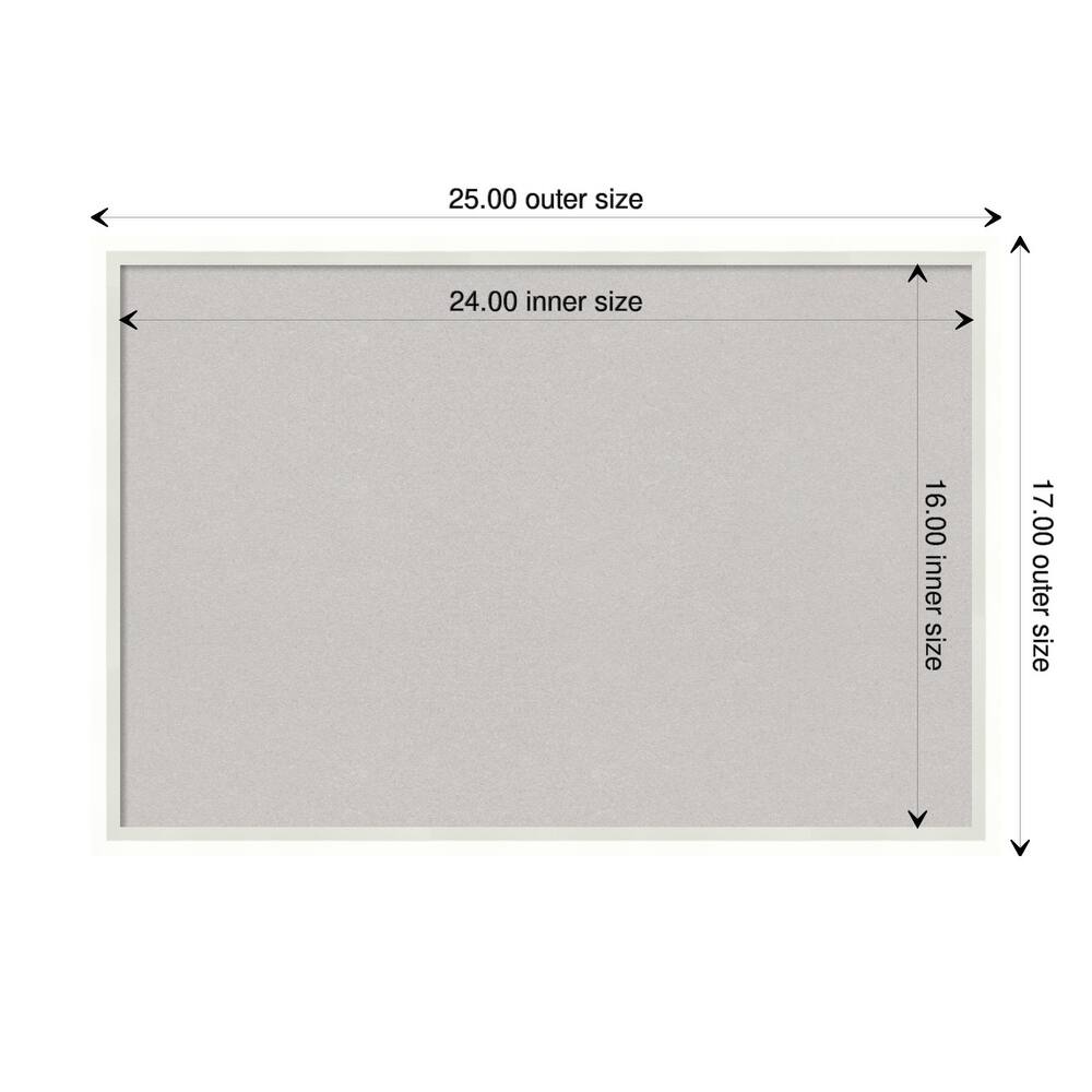 Lucie Wood Framed Grey Corkboard Bulletin Board