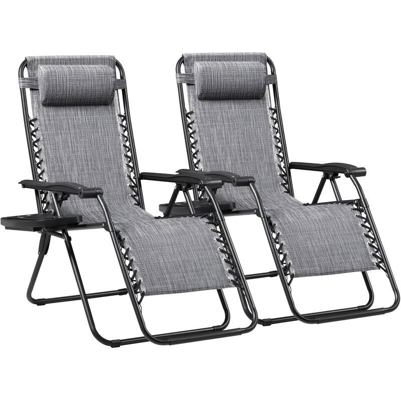 Homall Patio Zero Gravity Chair Lawn Lounge Chair with Pillow Set of 2
