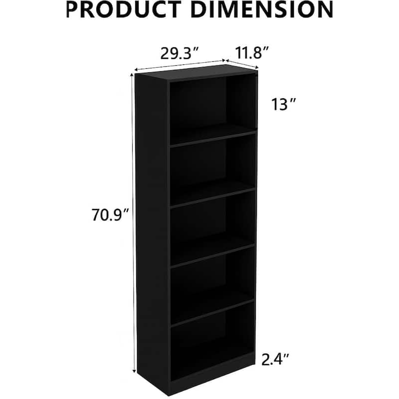 5-Tier Bookshelves Storage Cabinet For Bedroom