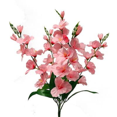 Pink Gladiola Bush Artificial Flower