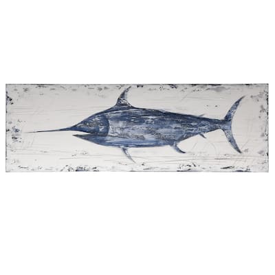 Anglo - Rustic Swordfish - Coastal Handmade Oil Painting