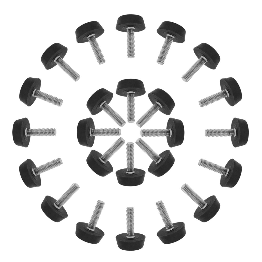 Furniture Glide Leveling Feet 38x38mm Square Tube Inserts Kit 10 Sets