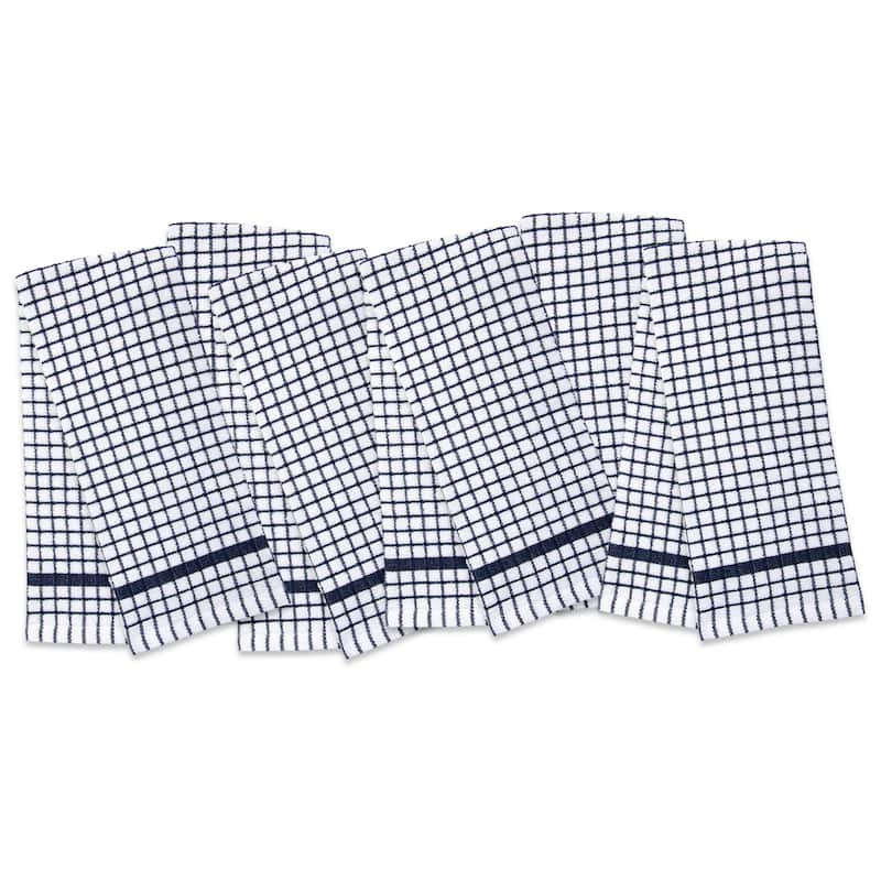 The Sloppy Chef Classic Checkered 6-Piece Kitchen Towels - 15x25